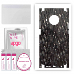 apgo Protective Skin Sticker for the back+sides compatible with Nokia X10, Full Wrap Film, Foil, Vinyl - Pattern Carbon Black Pixel