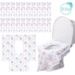 &Uuml;hekordselt kasutatavad tualettruumi istmekatted, eriti suur t&auml;iskate, 20 pakki