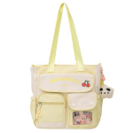 Nailonist kandekott keskkooli &otilde;pilastele, armas klasside k&auml;ekott, naiste &otilde;lakott, crossbody kott kollane