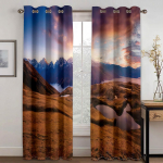 Forest Cliff Snow Mountaini sari Tr&uuml;kikardin Elutuba Magamistuba Pimendavad kardinad Akende kardinate hulgim&uuml;&uuml;k Lavastused kardinad W50H130(CM)x2&Hook