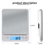 0,1 g elektrooniline kaal LED-ekraan Mini digitaalne 3000 g ehete kaalu k&ouml;&ouml;gikaal, kaalu magustoidu valmistamine 1000g/0.1g