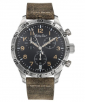 Mathey-Tissot Flyback Type 21 kronograafi nahast rihm must numbrilauaga kvarts H1821CHALNO meeste k&auml;ekell must