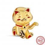 Uus 925 H&otilde;be Kuldne Tabalukk V&otilde;ti Mesilane P&auml;ike Loss Punane Leek Peened Helmed Sobib Originaal 925 V&otilde;lu K&auml;ev&otilde;ru DIY Ehtete valmistamine