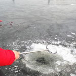 Adjustable Ice Fishing Skimmer Scoop, Winter Scooper, Gear for Scooping out