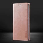 Nahk&uuml;mbris iPhone'ile 15 14 13 12 11 Pro Max XR XS SE 8 7 Plus Mini Matte Magnetic Flip Rahakotikaart Solt Hoidja Telefoni Kaas for iPhone XS Max roosa