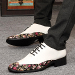 Meeste vabaajajalatsid Moodne terava varbaga &auml;ri Luksuslikud lapit&ouml;&ouml;d, pulmajalatsid 38 valge