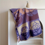Elegantne Camellia Jacquard salli imitatsioon ka&scaron;miir paksendatud soe pehme narmad suur sall s&uuml;gistalvine k&uuml;lmakindel tekk salli kingitus 65*180CM must