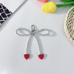 Sweet Bowknot S&uuml;damega v&otilde;tmehoidja ripats Armas helmestega rippuv kaunistused v&otilde;tmehoidja amulett Telefonipael Telefonikoti ripats h&otilde;be