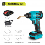 Newbeny 500 ℃ plastist keevitusp&uuml;stol, kiire soojendus, taaslaetav t&otilde;hus auto kaitseraua pragude plastikust pragude parandamise komplekt Makita 18 V aku jaoks 1 Battery-EU