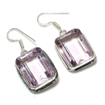 Pink Kunzite Gemstone Handmade 925 Sterling Silver Jewelry Earring 1.58 q0z47