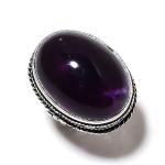 Sage Amethyst Gemstone Handmade 925 Sterling Silver Jewelry Ring Size 6 v4z16