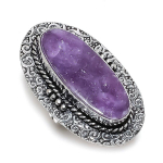 Lepidolite Gemstone Handmade 925 Sterling Silver Jewelry Gift Ring Size 7 o1h46