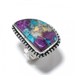 Natural Spiny Oyster Gemstone Handmade 925 Sterling Silver Ring Size 8 o7b53