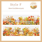 1Roll Garden Fence Series Esteetiline PET-teip Scrapbooking Dekoratsioon Kollaaž Ajakirjap&auml;evik Teetegemise kleebised Kirjatarbed