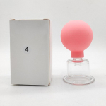 1 tk Sinine roosa vaakumkuppude tassid PVC peaga klaasist imemisega kehamassaaž peremeridiaan n&otilde;elravi Hiina meditsiini teraapia purk 2.5cm