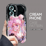 Armas koomiksimustriga kreemjas tekstuuriga korpus, lainelise servaga pehme silikoonkaanega telefoni&uuml;mbris OPPO Reno Realme jaoks Realme 6S must