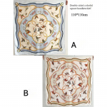 110*110cm kahepoolne siidisall naiste helde sall mooruspuu siidisall 110cm