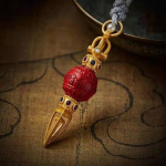 Tiibeti stiilis Vajra Punane Ripats Pea Laskuv Maagiline Nuia Kuue silbi mantra Tiibeti Kaelakee Aksessuaarid V&auml;ike Ripats