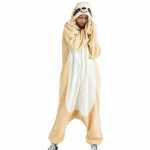 Laisklooma kost&uuml;&uuml;m t&auml;iskasvanutele, &uuml;hes t&uuml;kis pidžaamad, j&otilde;uludeks m&otilde;eldud Kigurumi t&auml;ispikad &ouml;&ouml;riided S beež