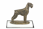 Schnauzer I - dog figurine, figure on a white base, trophy for Art-Dog dog show exhibition