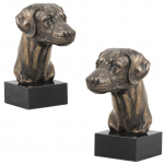 Dobermann, Doberman Pinscher, Dobie II - Dog statue, bust on stone base, sculpture, trophy for dog show by Art-Dog brand