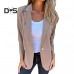 Naiste &uuml;likond, mantel, rev, pikkade varrukatega, &uuml;herealine &uuml;likonnajakk, &uuml;hev&auml;rviline avar vabaajaline &auml;ririietus M aprikoosi