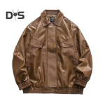 Meeste kunstnahast jakk Rev&auml;&auml;ri pikkade varrukatega klapiga taskud Mantel &uuml;hev&auml;rvilised n&ouml;&ouml;bid Plekk Lahti istuv v&auml;lisr&otilde;ivad Igap&auml;evane kandmine M must