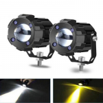 2tk Mootorratta LED-kohttuled Kahev&auml;rvilised valged kollased 30W LED-esituled &uuml;lihele kohtvalgusti l&auml;hi-/kaugtulede udutuli