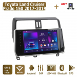 Android Carplay autoraadio Toyota Land Cruiser Prado 150 2017-2019 multimeediumipleieri peakomplekti stereo-GPS-i navigatsioonis&uuml;steemi jaoks BT WIFI 2+32GB 1+16GB