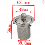 Korduvkasutatav teefilter Leaf Spice Filter roostevabast terasest v&otilde;rgust injektor teekannu jaoks S