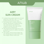 Anua Airy P&auml;evituskreem SPF 50+ PA++++ 50ml AUTENTNE POOD