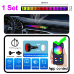 24 LED RGB-auto valgustus koos helijuhtimispuldi ja &otilde;huv&auml;rskendajaga &ndash; h&auml;&auml;ler&uuml;tmi valgusti difuusori &otilde;hutusklambri jaoks, APP-juhtimine