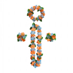 Peo Hawaiian Garland 12-v&auml;rviline kroonlehtedega kaelakee, k&auml;ev&otilde;ru, neljaosaline komplekt, piduliku s&uuml;ndmuse riietustarvikud One Size