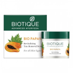 Biotique Papaya Tan Removal Brightening & Revitalizing Face Scrub | 100% botaanilised ekstraktid| Sobib k&otilde;ikidele nahat&uuml;&uuml;pidele | 75 g