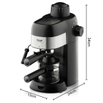 RAF espressomasin kodu v&auml;ike poolautomaatne k&otilde;rgsurve auruga vahustamine kontorikohvimasin Espressomasinad Kohvikann w must