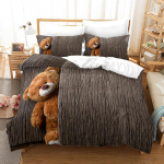 3D Panda tekikott King Size Armas Panda bambusest voodipesukomplekt Black White Bear pol&uuml;estrist tekikott poisslapsele magamistuppa 70x133cm 2pcs