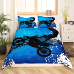 Motocross voodipesu komplekt Mootorrataste v&otilde;idus&otilde;itjate katte kate Extreme Sport Tekikate Mustjalgratta mootors&otilde;idukid Jalgratta tekikate EU Double(200x200cm)