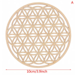 1 tk Creative Chakra Muster Coaster puidust Elulill Loodusliku s&uuml;mboliga &uuml;mmargune