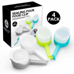 4 tk/komplekti tihend Vala toidu hoiustamise suupistekott Tihendusklamber V&auml;rskelt s&auml;iliv pitseriklamber Toidu s&auml;&auml;stmise k&ouml;&ouml;gividinad 4pcs/set
