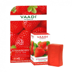 Maasika n&auml;oseep: pigmentatsiooni vastu (25 g), Strawberry Facial Bar Anti-Pigmentation Vaadi Herbals