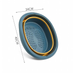 Kokkupandav jalavanni &auml;mber Massaažijalgade kraanikauss Kodumajapidamises kasutatav kaasaskantav soojust s&auml;ilitav veen&otilde;u t&auml;iskasvanutele m&otilde;eldud jalapesu sinine