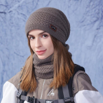 Talvem&uuml;ts Sall Kaheosaline komplekt Naiste v&auml;litingimustes sametist soe k&otilde;rvakaitse m&uuml;ts Meeste kootud villane m&uuml;ts khaki