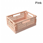 Plastikust virnastatav kokkupandav statsionaarne hoidik Viimistlus armas &uuml;li&otilde;pilaskontori lauaarvuti kirjatarvete hoiukoht hoiukorv roosa