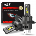 2tk 30000LM Canbus H4 LED esitule pirnid 9003 HB2 lampada kaugtuled auto tule turbo LED mootorratta esilatern Auto motolamp 6500K 12V