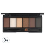 Color Me Silmameigi 6 v&auml;rvi lauv&auml;rvikomplekt, 01 Basic Brown, 3 tk. brown