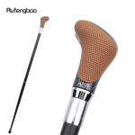 Pruun Must Nahk Valge K&auml;imiskepp Moodne Dekoratiivne Kepp H&auml;rrasmehelik Elegantne Cosplay Kepp Karikas 94cm