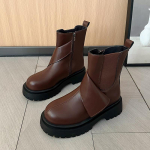 Naiste platvormiga pahkluu Chelsea saapad k&otilde;rged kontsad nahkkingad Talv 2025 Trend Goth Pumps Kingad Libisemiskindlad Tursked Retro Botas Mujer 35 must