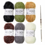 Scrubby Yarn Heegeldatud l&otilde;ng K&auml;sitsi valmistatud l&otilde;ng S&auml;deleb N&otilde;ud Scrubby Yarn K&auml;sit&ouml;&ouml;&otilde;mblustarbed kudumishuvilistele