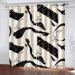 Abstraktne kunst Lihtne n&auml;gu Elegantne kaasaegne mood Tasuta kohaletoimetamine 2 t&uuml;kki &otilde;hukese varjundiga Winodw kardin elutoa magamistoa sisekujunduseks 98W202H CM&Rod Pocket