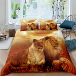 Black Lion tekikate voodilina padi kolmeosaline voodipesukomplekt 135x200cm 2pcs